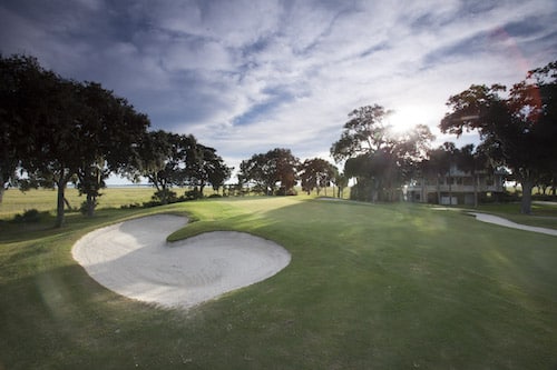 A sand trap on one of the six championship golf courses at The Landings, earning it the Best of the Best ranking.