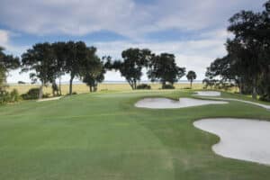 The Terrapin Point golf course has a scenic view of the marshlands.