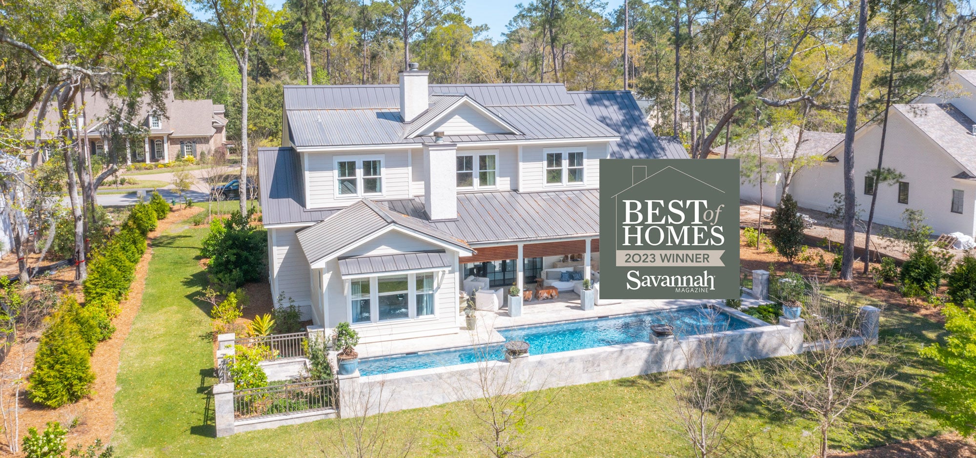 The back yard of one of the beautiful homes in The Landings, named one of the best planned communities in Savannah.